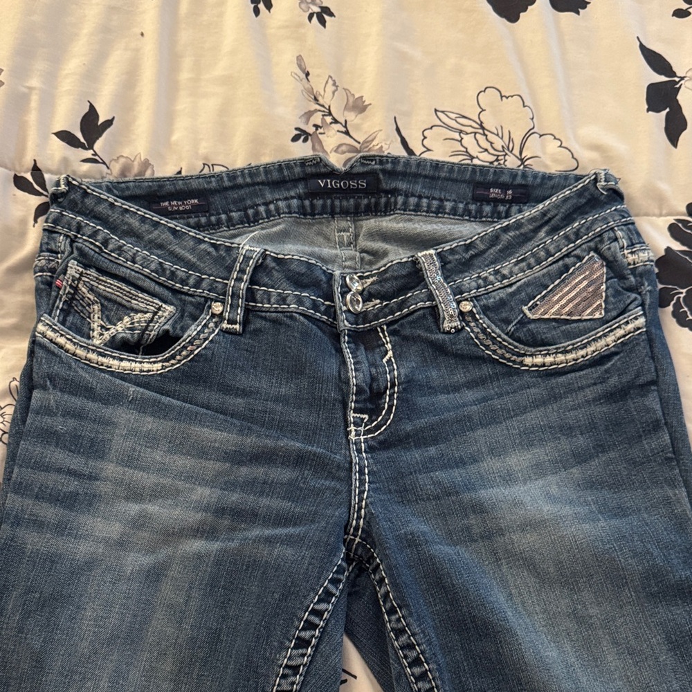 Vigoss Women's Classic Blue Boot Cut Jeans